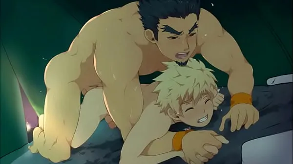 Anime blonde boy having fun with older man Video tenaga segar