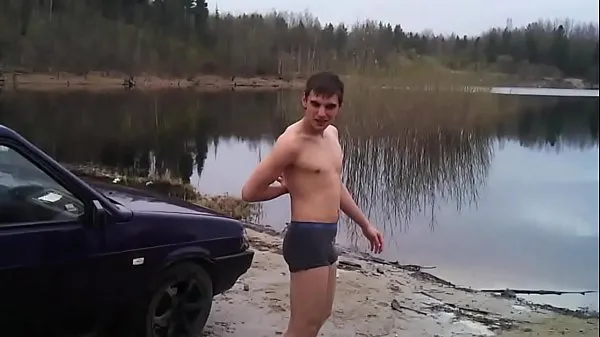 Fresh Russian amateur: skinny dipping energy Videos