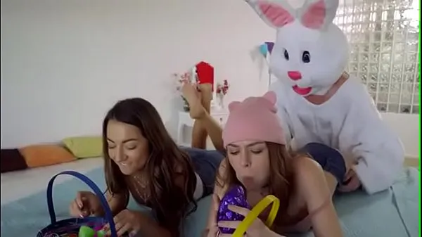 Fresh Easter bunny lays eggs inside her energy Videos