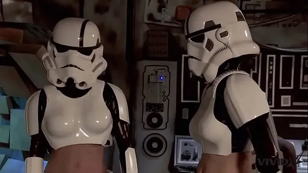 Friske Vivid Parody - 2 Storm Troopers enjoy some Wookie dick energivideoer