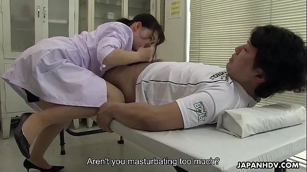 Fresh Japanese nurse, Sayaka Aishiro sucks dick while at work, uncensored energy Videos