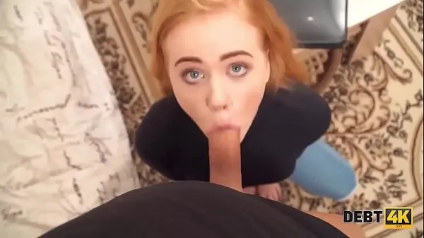 Video về năng lượng Debt4k. Sweetie with sexy red hair agrees to pay for big TV with her holes tươi mới
