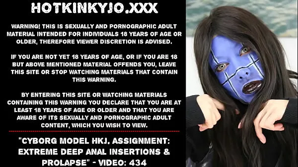 Friske Cyborg model HKJ. Assignment: Extreme deep anal insertions & prolapse energivideoer