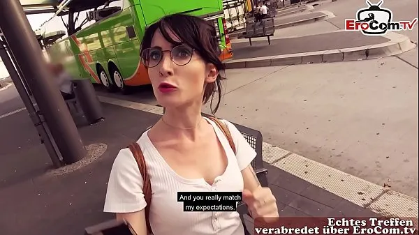 Taze German student girl public pick up EroCom Date Sexdate and outdoor sex with skinny small teen body Enerji Videoları