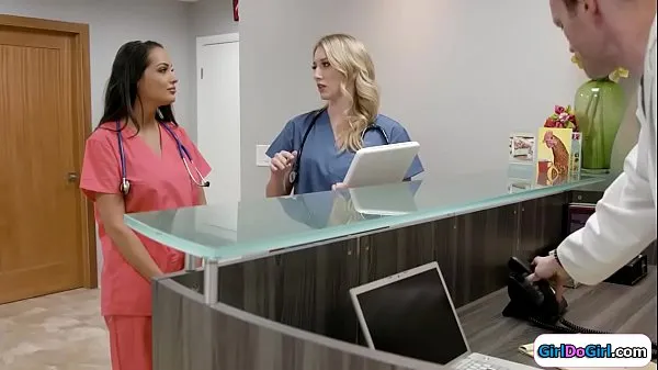 Fresh Blonde doctor shows her brunette intern around the not really cheerful and the intern suggests to have some quality time right here to up her kisses the doctor sucks on her tits and licks her wet she facesits her energy Videos