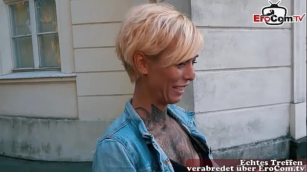 German blonde skinny tattoo Milf at EroCom Date Blinddate public pick up and POV fuck Video tenaga segar