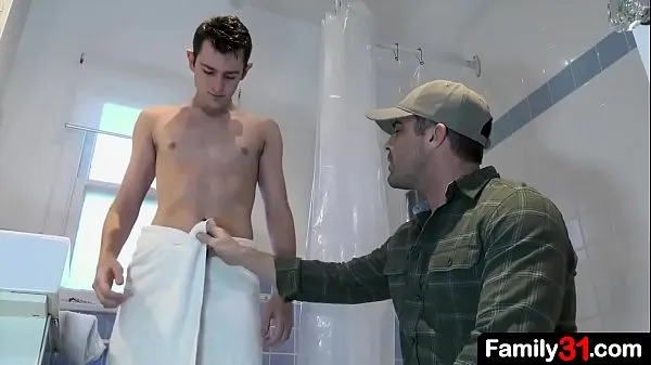 Fresh Stepdad walks in on the boy taking a shower and is captivated by his youthful body energy Videos