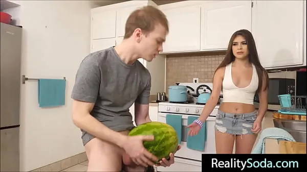 Fresh step Brother fucks stepsister instead of watermelon energy Videos