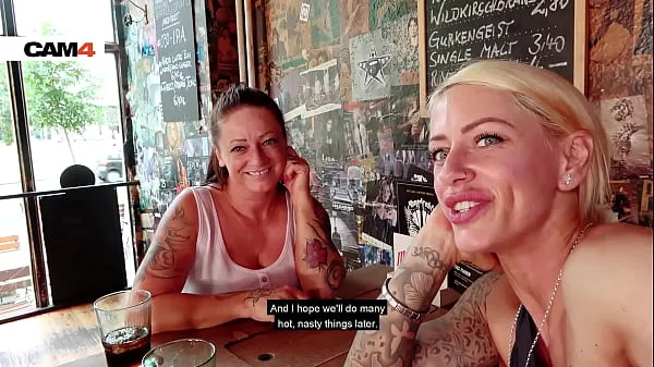 Fresh Harleen van Hynten and Adrienne Kiss having naughty, slutty lesbo cam sex with dildos and anal beads (FULL SCENE energy Videos