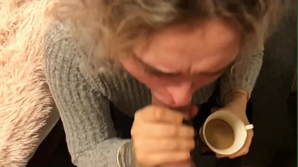 Fresh Euro slut drinks COFFEE with CUM energy Videos