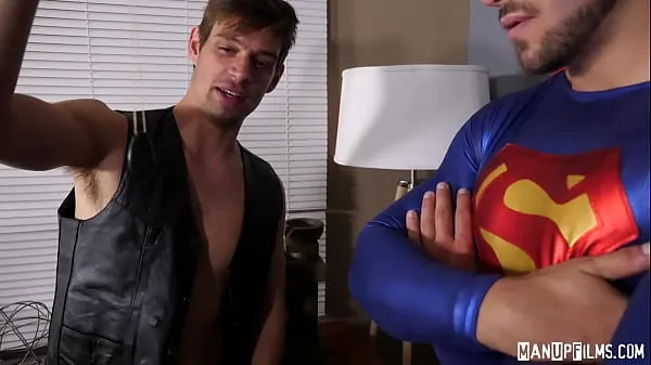 Fresh Superman Dante Colle Dominates Bad Guy Michael Delray! Cosplay Chastity energy Videos