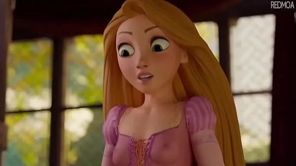 Friske Rapunzel blowjob energivideoer