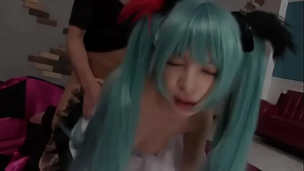 Frisse Eating Miku's brand new Cosplay energievideo's
