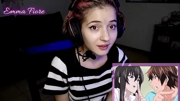 Taze 18yo youtuber gets horny watching hentai during the stream and masturbates - Emma Fiore Enerji Videoları
