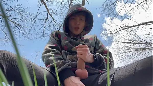 Fresh Sweet Boy Jerking his Big Dick (23cm) Outdoor / Huge Cumshot on Camera / Boy / Monster Dick energy Videos