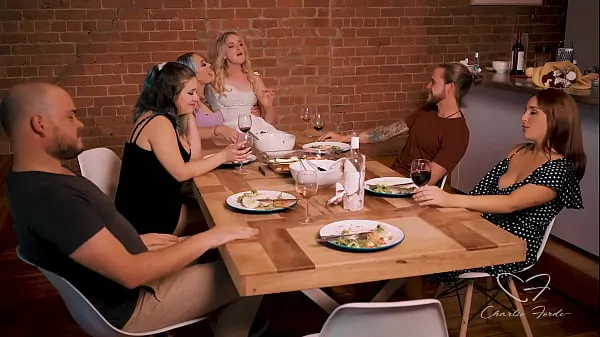 วิดีโอ TEASER: Charlie Forde invites her friends over for dinner, but when she jokes about needing someone to take care of her at night they decide to take care of her needs พลังงานใหม่ๆ