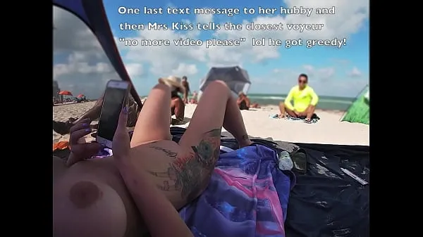 Fresh EW 511 - Hubby Films Mrs Kandii Kiss and shows us what the voyeurs look like playing with their cocks when she lays out on the nude beach with her legs spread open for all to see energy Videos