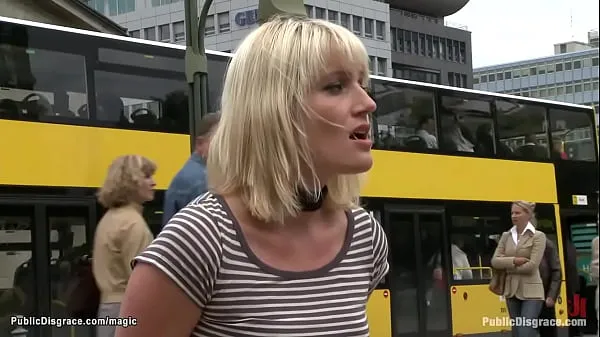 Fersk Blonde group anal fucked in public energivideoer