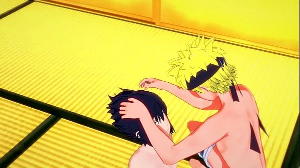 Naruto Yaoi - Naruto x Sasuke Blowjob and Footjob - Sissy crossdress Japanese Asian Manga Anime Game Porn Gay Video tenaga segar