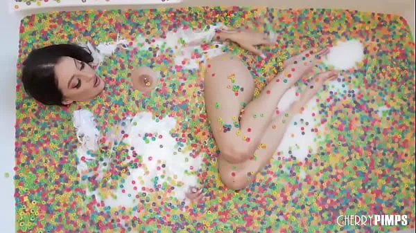Fresh This solo scene with Cherry of the Month Maddy May is playful and fun as she rolls around in a tub of cereal. You'll want to eat her up while she plays with her big tits energy Videos