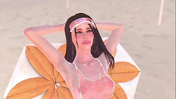 Frisse Animation naked girl was sunbathing near the pool, it made the futa girl very horny and they had sex - 3d futanari porn energievideo's