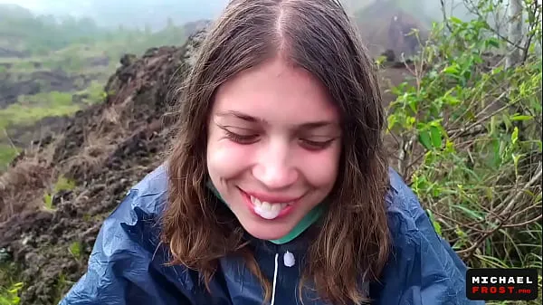 The Riskiest Public Blowjob In The World On Top Of An Active Bali Volcano - POV