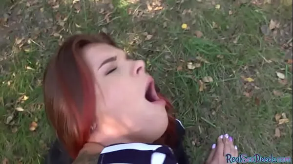 Nya Redhead 19yo slut fucked outdoor in POV by nice dick energivideor