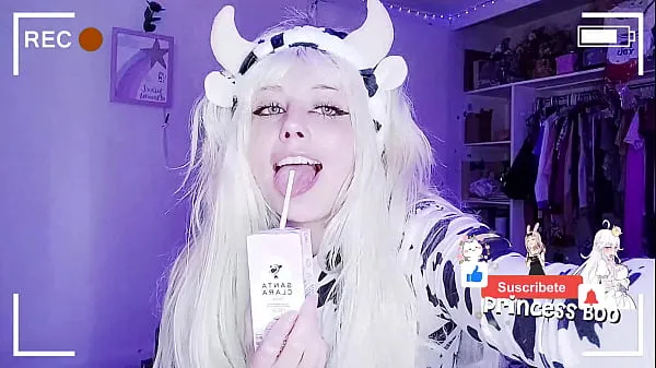 Fresh my own cow suit, milk and cookies gives me pleasure ahegao energy Videos