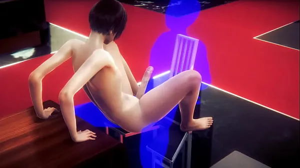 Friske Yaoi Femboy - Twink footjob and fuck in a chair - Japanese Asian Manga Anime Film Game Porn energivideoer