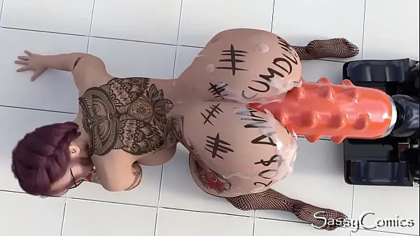 Frisse Extreme Monster Dildo Anal Fuck Machine Asshole Stretching - 3D Animation energievideo's