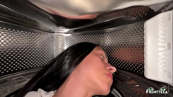 Fresh Stepson fucked Stepmom while she in inside of washing machine. Anal Creampie energy Videos