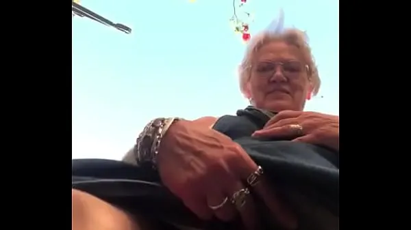 Fresh Grandma shows big slit outside energy Videos