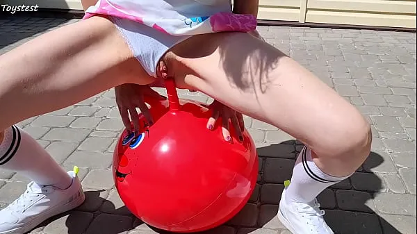 Horny Stepsister Riding Fitness Ball with DOUBLE PENETRATION Video tenaga segar